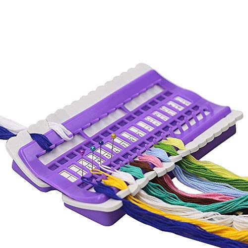 Embroidery Floss Organizer, BENBO Plastic Foam 30 Positions Thread Organizers Cross Stitch Embroidery Kit Tool with 4 Pcs 20 Positions Thread Project Cards, Embroidery Needlework Project Thread Holder