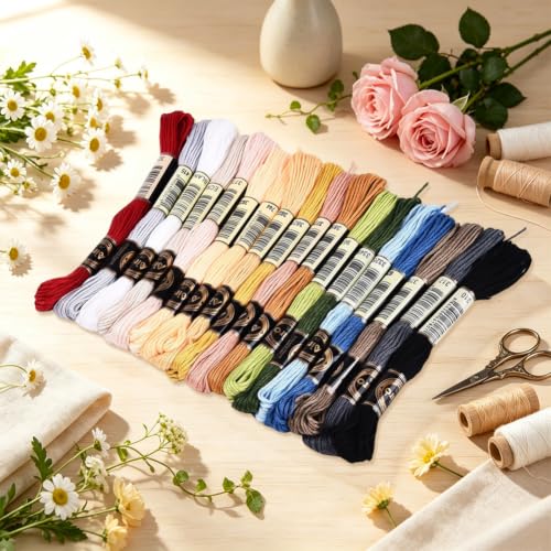 157.5 Yards Colorful Cross Stitch Floss for Hand Sewing Making - color: Basic Colorful