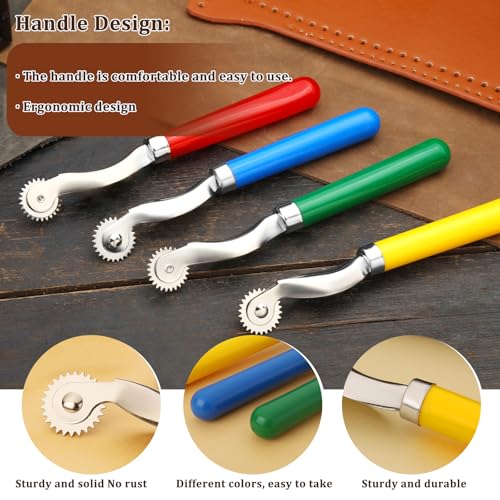 Nitlak 4PCS Tracing Wheel, Stitch Marking Spacer, Tracing Wheel Sewing Tool - color: Multicolor-2