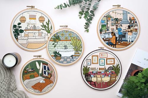 Embroidered Interiors: Stitch 11 Charming Spaces; Skill-Building Techniques