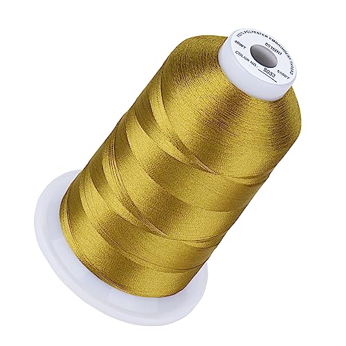 Simthread 5000M 40WT Polyester Embroidery Thread, S033 - color: GoldenGreenS033