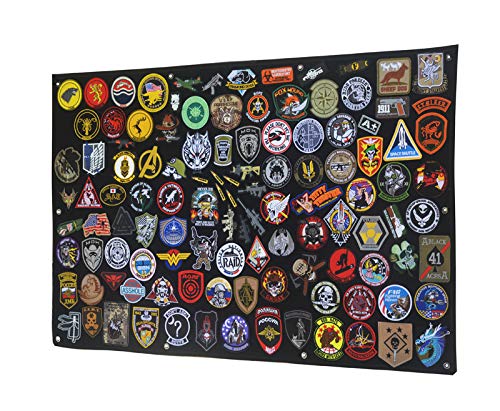 Antrix 47x30 Tactical Moral Patch Holder Panel Wall Display Board Hang Display Poster Frame Hang to Wall Board Panel for Showing Hook and Loop Emblems - size: 47x30 inch