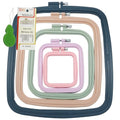 Marvexi 5Pcs Square Plastic Embroidery Hoops - size: 5pcs