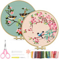 TINDTOP Embroidery Kit for Adult, Owl Embroidery Kit for Beginners - color: Bird