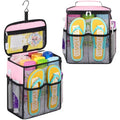 Lifewit Mesh Shower Caddy, Hanging Bathroom Organizer with Slipper pockets - color: Pink