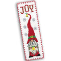 Povitrulya Christmas Santa Gnome - Counted Cross Stitch Bookmark Kit - DIY Embroidery Gift - color: Christmas Santa Gnome