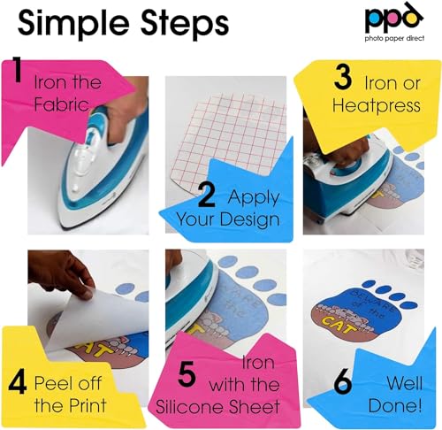 PPD 10 Sheets 11x17" Iron-on Heat Transfer Paper Dark Fabrics Inkjet - size: 11 x 17, style: Dark (10 Sheets)