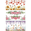 Peacoblue Floral Border Rub On Transfers for Furniture Craft 6"x12" - style: Floral Border
