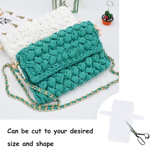 TTFdacai 6 Pcs DIY Plastic Mesh Canvas Sheets, Blank Needlepoint Canvas Craft Kit, Handbag to Weave mesh Canvas Supplies for DIY Sewing Crochet Bag Craft Yarn Making