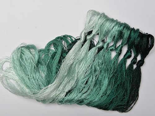 100% Mulberry Silk Embroidery Thread 9 Colors 110m Each (34) - color: 34