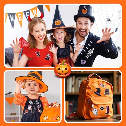 AUGSUN 36Pcs Halloween Iron on Patches for Clothing - style: Halloween