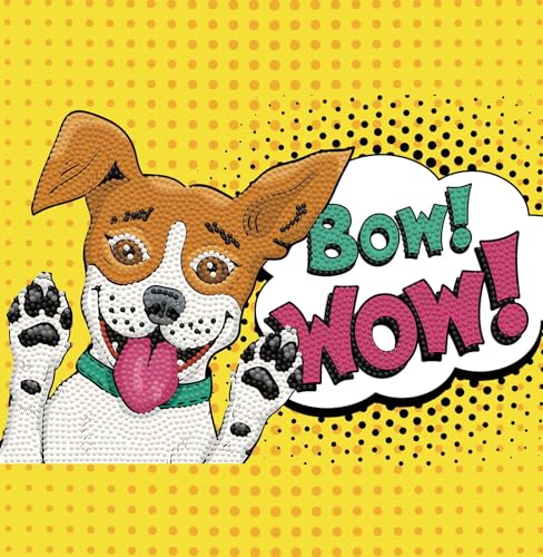 DIAMOND DOTZ Bow Wow Word Art Diamond Painting Kit for Adults with Gems - color: Bow! Wow!
