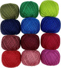 KCS Mercerized Pearl Cotton Thread Size 8 Crochet Needlework Embroidery Threads Ball (12, 12balls12) - color: 12balls12