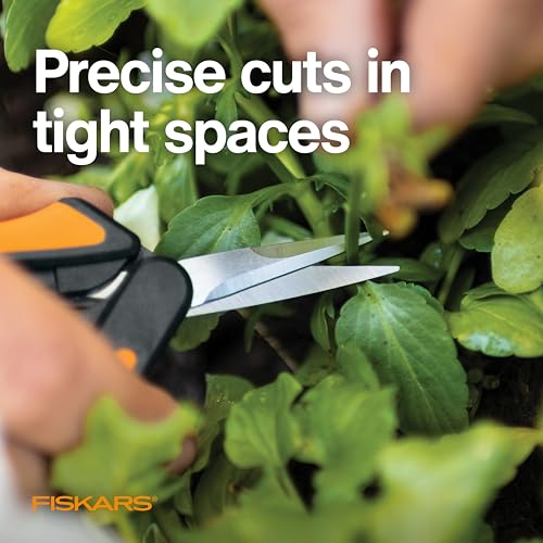 Fiskars 6" Steel Micro-Tip Pruning Scissors, Garden Snips for Small Plants - style: Snips