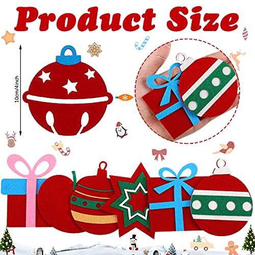 Zhanmai 50 Pcs Felt Christmas Tree Ornaments Bulk Mini Xmas DIY Craft