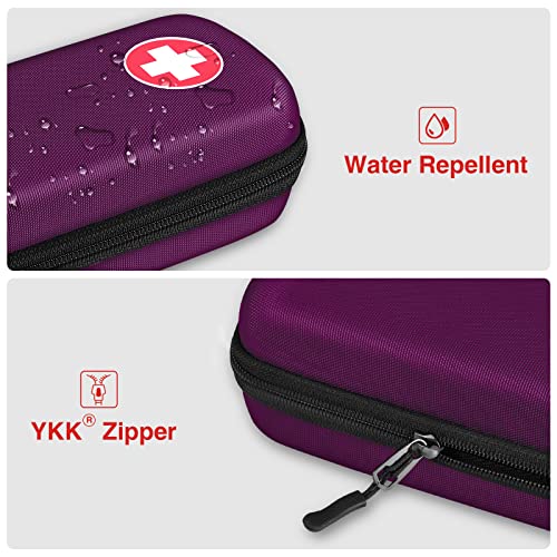 MEDMAX Epipen Medical Carrying Case Hard Shell EVA Travel Organizer Bag - color: Purple