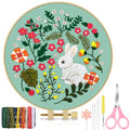 TINDTOP Embroidery Kit for Beginners Adult, Rabbit Embroidery Kit - color: Rabbit