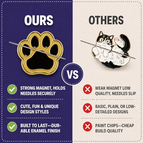 The Quilted Bear Magnetic Needle Minder, Small, Dog Paw - color: Dog Paw