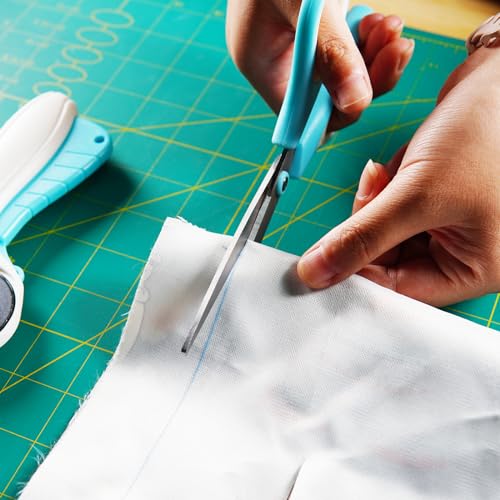 MAUFORE Blue Professional Sewing Scissors and Rotary Cutter with Blades Set - color: Blue
