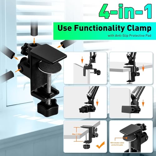12X 30X Magnifying Glass with Light and Clamp, Soldering Helping Hand - color: Black, size: 12X 30X