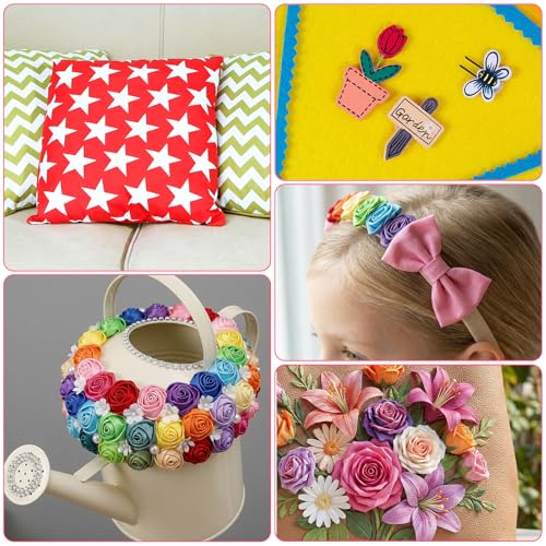 TIESOME 50Pcs Fabric Squares for Sewing, Precut Quilting and Patchwork