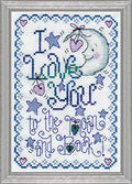 Design Works Crafts To the Moon, 5 x 7 Cross Stitch Kit, 5"x7" 14 Count