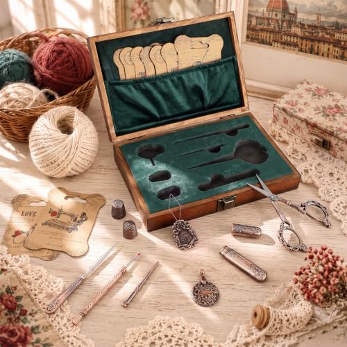 Lothee Embroidery Scissors Kits Victorian Sewing Kit, Gold, No Diamond - color: Gold, style: No Diamond