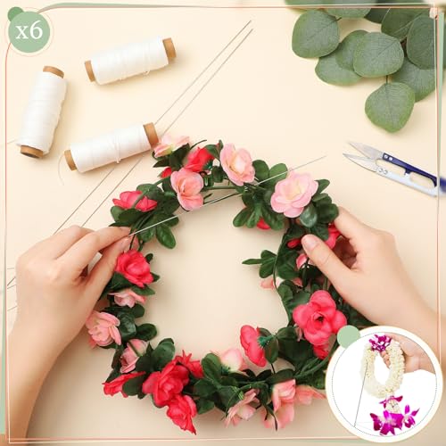 Leriton 13 Pcs Lei Needle Kit 14'', 12'', 9.1'' Needle Lei Making - color: Basic Style, size: 14, 12, 9.1 inches