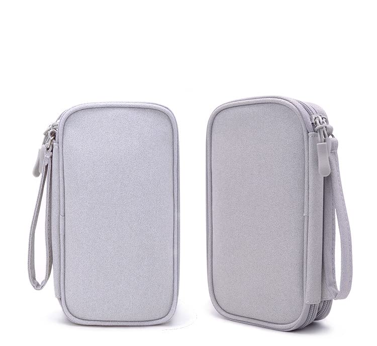 Diabetic Supplies Travel Case Organizer for Test Strips, Lancets, Needles, Lancing Device, Glucose Meter, Alcohol Wipes, Insulin Pens, Syringes, Diabetes Testing Kit Storage Bag (Gray) - color: Gray