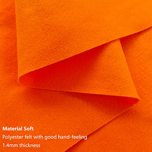 Jtnohx Color Felt Sheets 1 Square Yard Craft Felt Fabric Bright Orange - color: Bright Orange