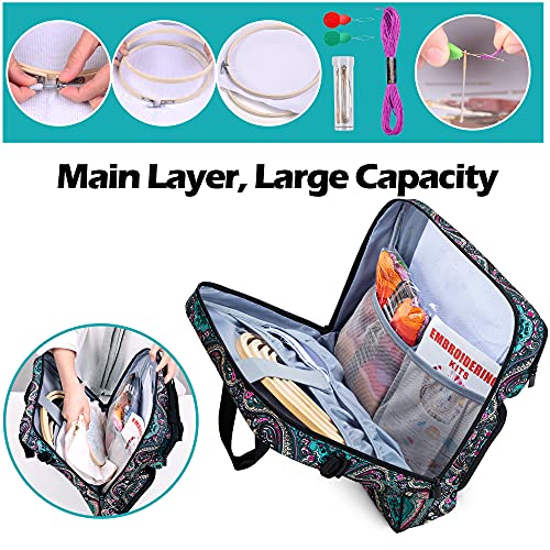 LoDrid Embroidery Starter Kit, Cross Stitch Kits Tools with Case, Totem
