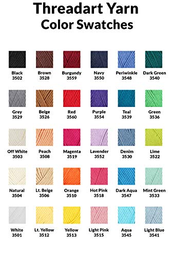 ThreadArt Cotton Crochet Yarn Set #4, 6 Pack 50g 85yd, Confetti Colors - color: CONFETTI