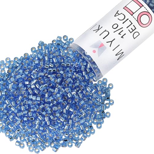 Miyuki Delica Seed Beads - color: DB1210 - Silver Lined Azure