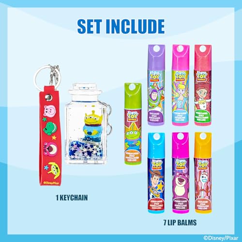 Toy Story Keychain Lip Balm Set, 7-Piece Plant-Based, Ages 3+ - color: Toy Story