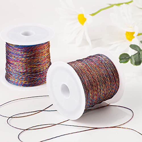 Metallic Craft Cord, 2 Spools, 0.5Mm x 109 Yards, Multicolor - color: Multicolor