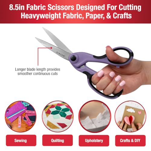 SINGER ProSeries™ Fabric & Detail Sewing Scissors Set, Lilac, 2 Count