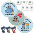 Mindsoft 3 Set Needlepoint Kit for Beginners with Hoop,Raccoon - style: Raccoon