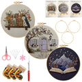3 Packs Embroidery Kit for Adults, Embroidery for Beginners (Book-1) - color: Book-1