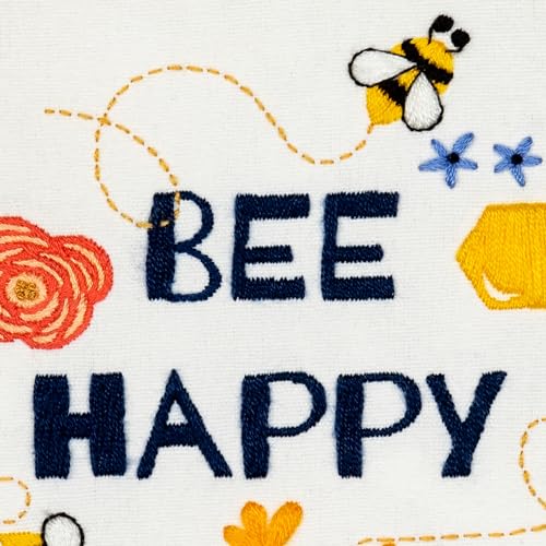 DUTCH STITCH BROTHERS Bee Happy Embroidery Starter Kit with Pattern and Instructions. Stamped Embroidery Kits with Embroidery Clothes with Pattern. 6" Embroidery Hoop - color: DSB038 Stamped fabric