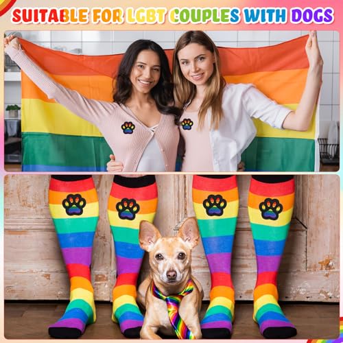 Waydress 24 Pcs Iron on Patches Paw Print Decoration for Clothing, Rainbow - color: Rainbow