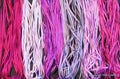 Purple Tones 7mm 100% Pure Silk Ribbon Set, 6 Spools (10 Meters Each)