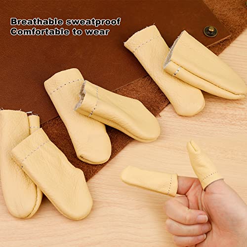 3 Pairs Leather Finger Protector Leather Thimble - size: 3 Pairs