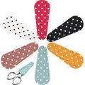 Mudder 6 Pieces Leather Sheaths for Scissors, Polka Dot Embroidery
