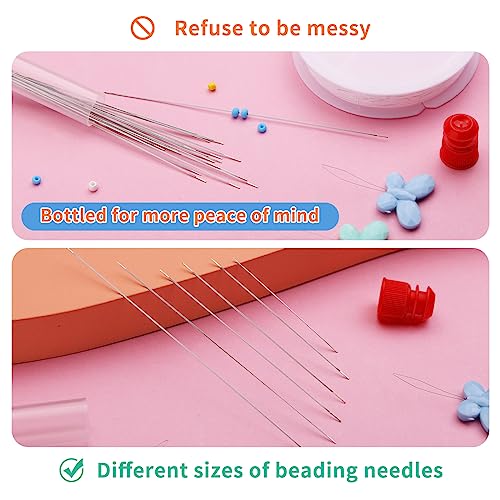 FTEVEN 37PCS Beading Needles, Big Eye Bead Needles for Jewelry Making