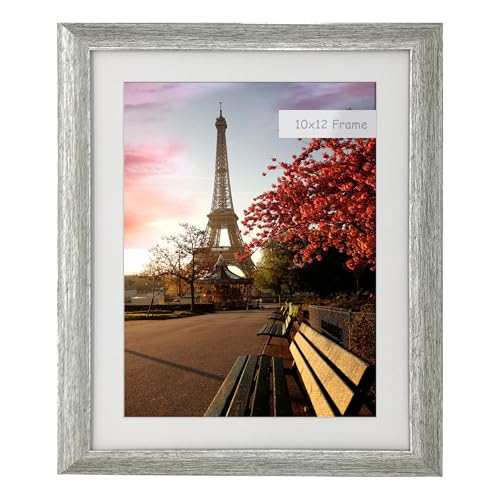 10x12 Photo Frame Gallery Picture frame with 8x10 mat,Freestanding and Wall Mountable,Silver - color: Silver, size: 10x12