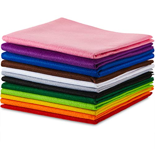 WILLBOND 12 Pcs Large Felt Sheets 37 x 20 Inch 1.2 mm Fresh Color - color: Fresh Color, size: 37 x 20 Inch