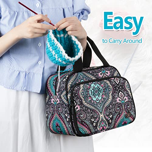 LoDrid Small Portable Yarn Storage Bag with 2 Grommets for Tangle Free