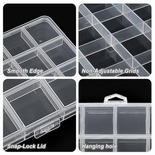 SUTOKAKA 24 Grids Plastic Bead Organizer - size: 24