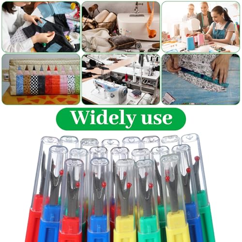 100 Pcs Large Seam Rippers 5.5" Colorful Stitch Remover Tool for Sewing Tool Embroidery Remover Sewing Seam Ripper for Opening Removing Seams and Hems DIY Craft (4 Colors)