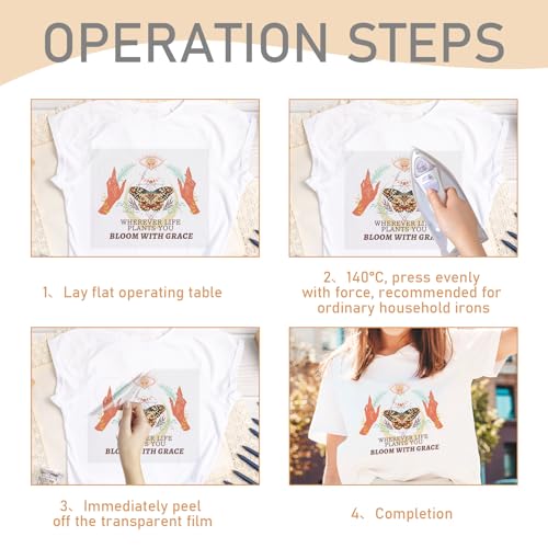Dazoratix Iron On Patches Transfer - 12 Pcs Boho Sun Moon DTF Transfers for Girls Ready to Press Heat Decals Butterfly Patches for Women T-Shirts Clothing Backpacks Fabric Hoodie DIY Crafts Decoration - style: Boho